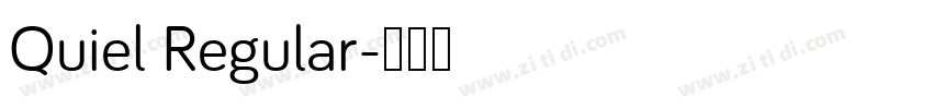 Quiel Regular字体转换